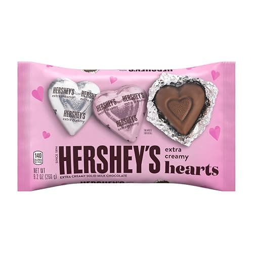 HERSHEY'S Milk Chocolate Hearts, Valentine's Day Candy Bag, 9.2 oz thumbnail 3