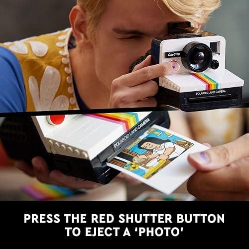 LEGO Ideas Polaroid OneStep SX-70 Building Set for Adults - Vintage Polaroid Model DIY Craft Kit, Ages 18+ - Gift for Birthdays - 21345 thumbnail 5