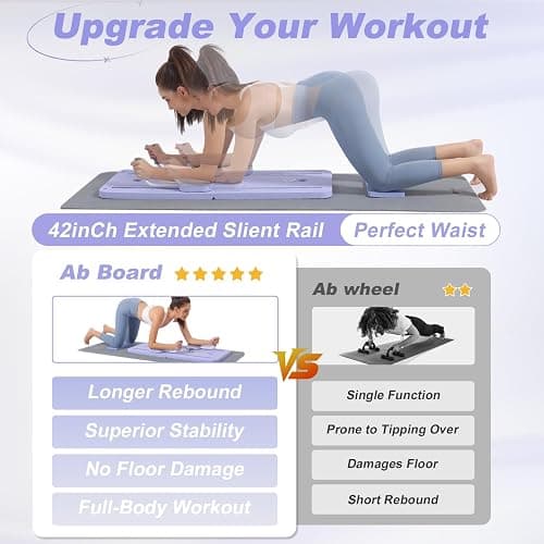 2025 Pilates Reformer Machine - Foldable Multifunctional Abdominal Board for Home Gym, Auto-Rebound Pilates Board for Core, Abdominal Strength & Full Body Workout thumbnail 7