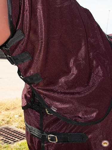 HILASON Horse Fly Sheet - Summer Spring UV Protection Mesh Bug Mosquito FlySheet for Horses | Mosquito Horse Fly-Sheet thumbnail 3