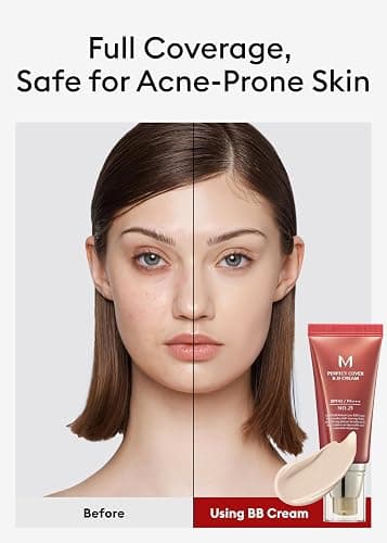 MISSHA BB ESSENTIALS KIT M PERFECT COVER BB CREAM No.21 Light Beige - Light with Cool Undertone/SPF 42 PA+++ 1.69 oz & M BB Boomer 1.35 oz -Lightweight, Multi-Function, High Coverage thumbnail 4