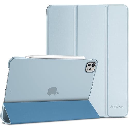 ProCase Smart Case for iPad Pro 11 Inch M5 2025/M4 2024 (Model: A3357/A3358/A3359/A2836/A2837/A3006), Slim Folio Stand Hard Back Shell Protective Tablet Cover for iPad Pro 11" 6th/5th Gen -Blue - Image 1