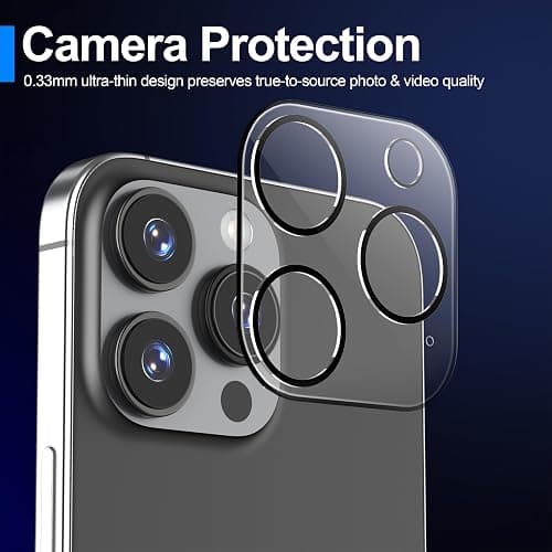 Ailun 3 Pack Screen Protector for iPhone 16 Pro [6.3 inch] + 3 Pack Camera Lens Protector with Installation Frame,Case Friendly Tempered Glass Film,[9H Hardness][Not for iPhone 16e/16/16 Plus/Pro Max] thumbnail 5