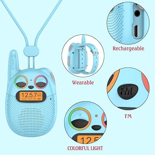 Walkie Talkies for Kids, 3 Miles Long Range 22 Channels 2 Way Radio for Boys Girls Ages 3-12, Walkie Talkies for Outdoor Camping Hiking, Easter/Birthday Presents for 4 5 6 7 8 Year Old thumbnail 5