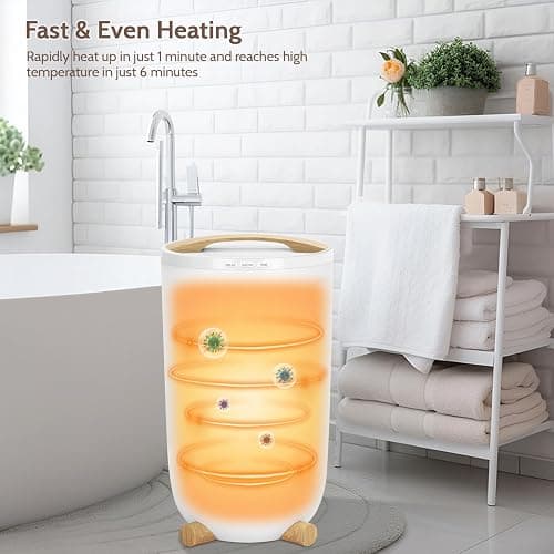 Keenray Towel Warmer Bucket, Large Towel Warmer for Bathroom with Timer, LED Display, Up to 24 Hours Delay Timer, Child Safety Lock, Towel Heater Fits Towels, Robes, Blankets, PJ's thumbnail 2