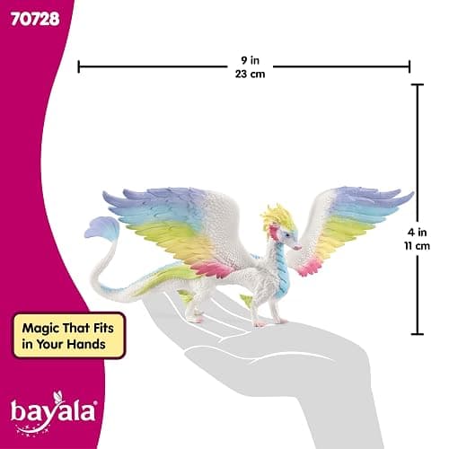 schleich BAYALA — Rainbow Dragon with Large, 13" Wingspan and Movable Parts, Colorful Toy Dragon Collectible Figurine, Fantasy Toys for Girls and Boys Ages 5+ thumbnail 3
