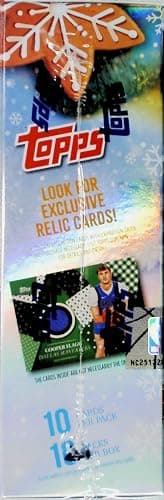 Topps 2025-26 Flagship Holiday Basketball Factory Sealed Mega Box 10 Packs (10 Cards Per Pack). Chase Exclusive Glitter Holiday Parallels. Look for possible Autographs or Exclusive Relic Cards. thumbnail 3