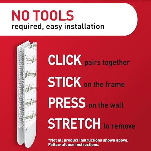 Command 20 lb XL 16 Pairs Heavyweight Picture Hanging Strips (32 Strips), Damage-Free Hangers for Picture Frames, No Tools Required, Ideal for Home Room Wall Decor, White Adhesive thumbnail 6