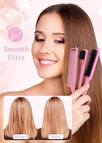 Hair Wax Stick & Slick Back Hair Brush – Frizz Control for Women & Kids, Non-Greasy & No Residue – Smooths Flyaways, Creates Sleek Ponytails & Buns – Styling Accessories & Teen Girl Gifts Trendy Stuff thumbnail 3