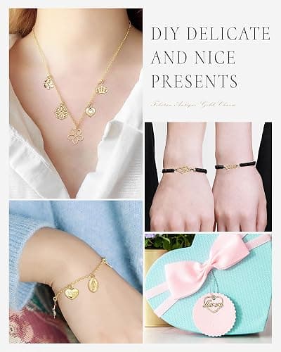 YETOOME 100 Pcs Wholesale Bulk Lots Jewelry Making Charms, Mixed Golden KC Gold Alloy Charms Pendants for Necklace Bracelet Jewelry Making and Crafting supplies thumbnail 7