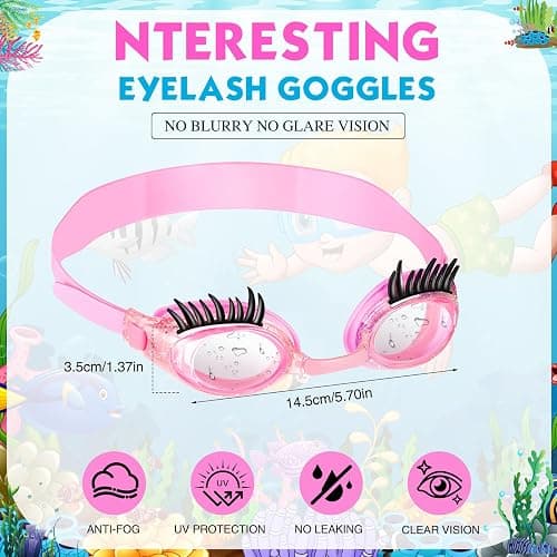 Konohan Kids Swim Goggles Eyelashes Girls Funny Goggle thumbnail 2