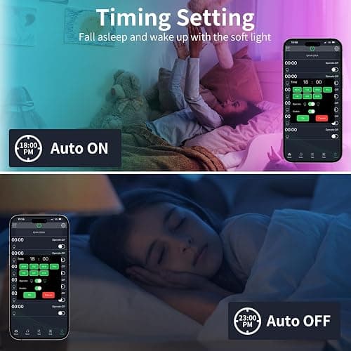 BATHEBRIGHT 30M Led Strip Lights Music Sync RGB Bluetooth Color Changing Flexible LED Light Strips,with Smart App Control Remote, Led Lights for Bedroom Room Lighting Flexible Home Decoration thumbnail 3