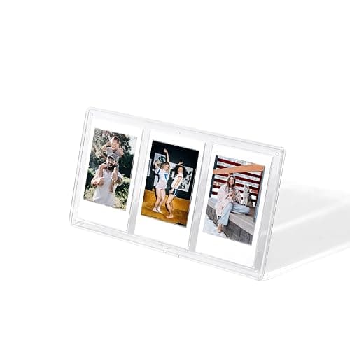 Leonuliy 3 Grids Clear Mini Photo Vertical Frame for Polaroid Fujifilm Instax Mini 8 9 11 12 EVO/NONS SL42 SL645 Instant Films. - Image 1