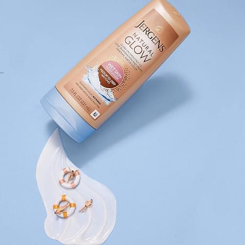Jergens Natural Glow In Shower Lotion, Self Tanner for Medium to Deep Skin Tone, Sunless Tanning Wet Skin Lotion for Gradual, Flawless Color, 7.5 Ounce (Packaging May Vary) thumbnail 10