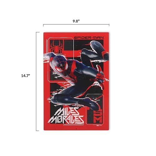 Open Road Brands Marvel Spider-Man Miles Morales Metal Sign - Classic Miles Morales Wall Decor for Man Cave, Bedroom or Movie Room thumbnail 3