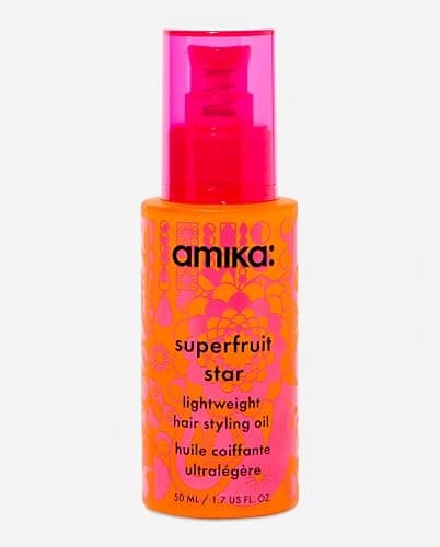 amika superfruit star lightweight hair styling + heat defense oil | heat protection, strengthen + reduce breakage, smooth frizz, add glossy shine | for all hair types thumbnail 14