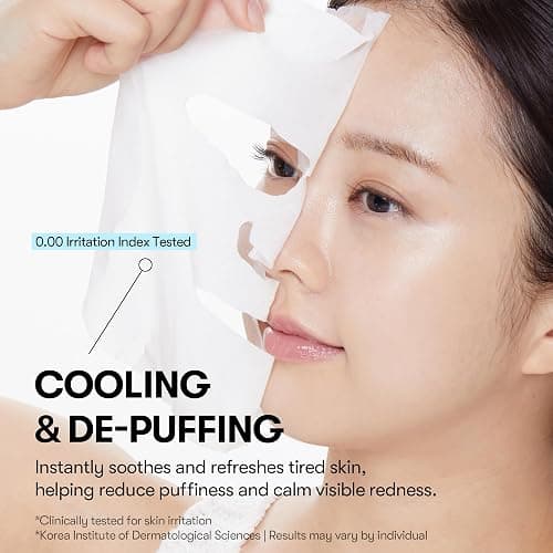 VT COSMETICS Cryo Ice Cool Mask, 30 Sheets, Cooling & De-Puffing Daily Sheet Mask, Hydrating Korean Face Mask, Xylitol & Hyaluronic Acid, K-Beauty Skincare thumbnail 4
