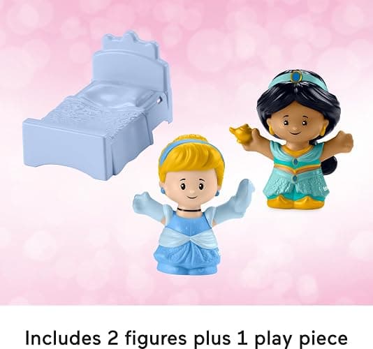 Fisher-Price Little People Toddler Playset Disney Princess Magical Lights & Dancing Castle Musical Toy with 2 Figures for Ages 18+ Months thumbnail 5