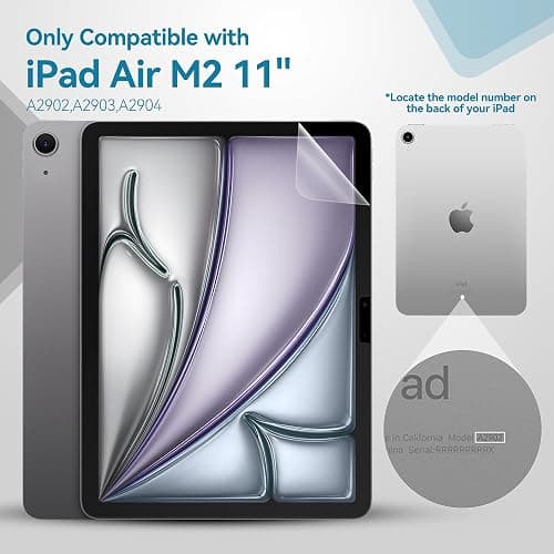 Penstudio Paper-Feel Screen Protector for iPad Air M2 11 Inch, Anti-Glare Matte PET Film for Drawing & Note-Taking, Paper-like Texture, Anti-Fingerprint, Fast Response,iPad Air M2 11 Inch Accessories thumbnail 2