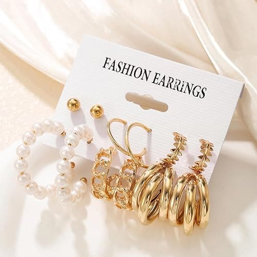 JSTHHTT Schmuck Gold, Schmucksets für Damen, Schmuckset Gold, Schmuck Set Damen, Modeschmuck Schmuckset, Schmuck Set für Geschenke Geburtstags Valentinstag thumbnail 2