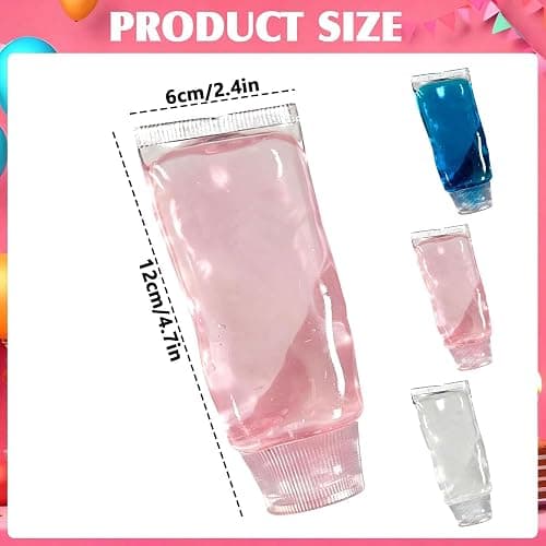 Toothpaste Squishy Transparent Toothpaste Tube Squeeze Glitter Squishies, Toothpaste Squeezable Jam Squishy for Sensory Tool for Adults Office Home Desk (C3, 12cm) thumbnail 3