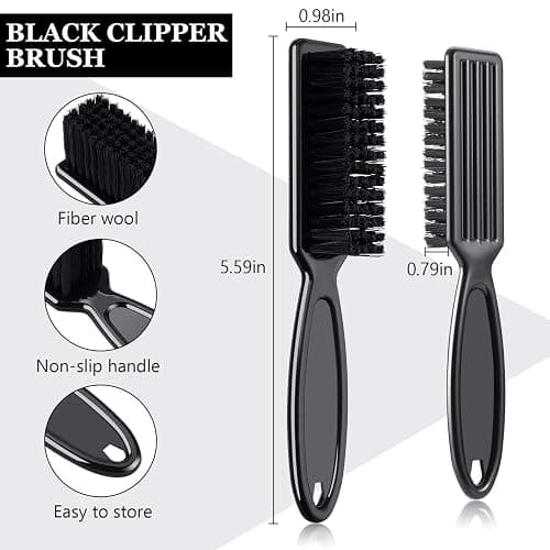 Patelai 12 Pcs Barber Clipper Brush Blade Trimmer Cleaning Brush for Fades Nail Neck Duster Manicure Salon(Black) thumbnail 2
