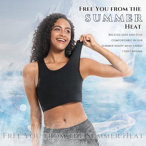 LGBT UNICORNS Chest Binder, Pullover Design Binder Trans, Moisture-Wicking, with 1PC Fragrance Card & 1PC Sticker, Black thumbnail 6