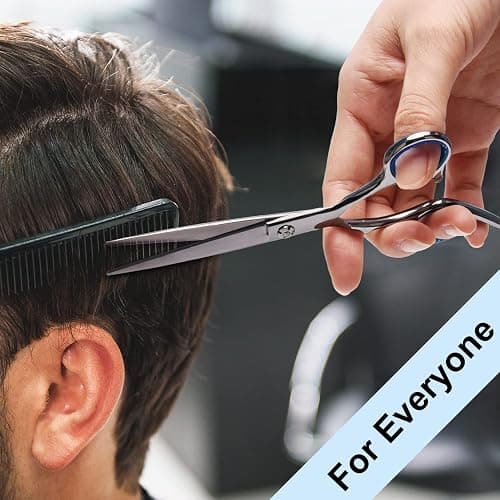 Hair Cutting Scissors, ULG Professional Hair Scissors 6.5 inch Right-Hand Razor Edge Barber Shears Salon Hair Cutting Shears Made of Japanese Stainless Steel, Hand Sharpened Blue thumbnail 7