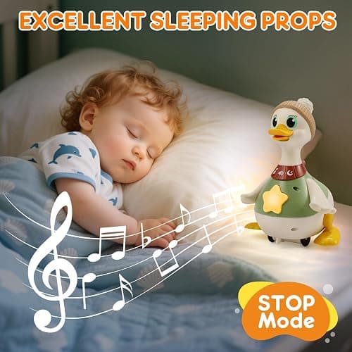 LUDILO Infant Baby Toys 6-12 Months: Musical Crawling Duck Toy Must Have 6 7 8 9 10 12 18 Month Old Baby Toy 6-12-18 Month Newborn Tummy Time Toys for 1 Year Old Boy Girl Gifts Stocking Stuffers thumbnail 4