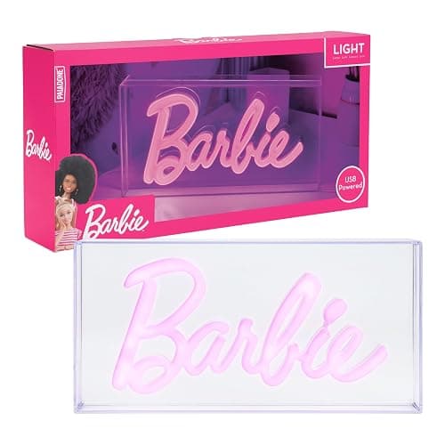 Paladone Barbie Logo LED Neon Pink Sign, Officially Licensed Barbie Merchandise and Room Decor - Image 1
