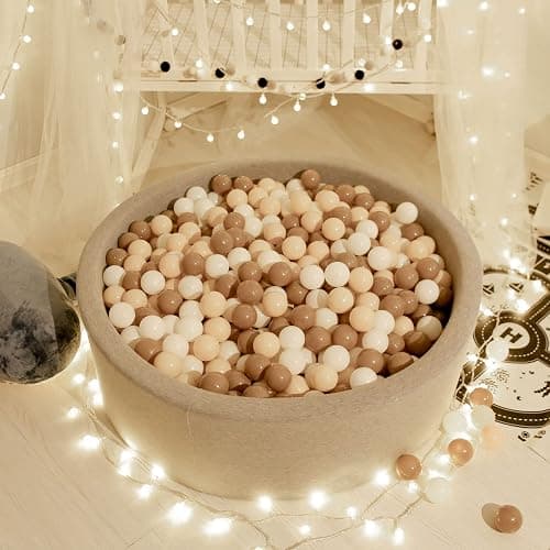 GOGOSO Ball Pit Balls for Toddlers Phthalate-Free BPA-Free Non-Toxic Crush Proof Soft Plastic Play Balls Baby Kids Shape Tent Pool Playhouse Playpen Party Decor,Coffee Brown Beige,100PCS - cofee colors - 100 balls thumbnail 9