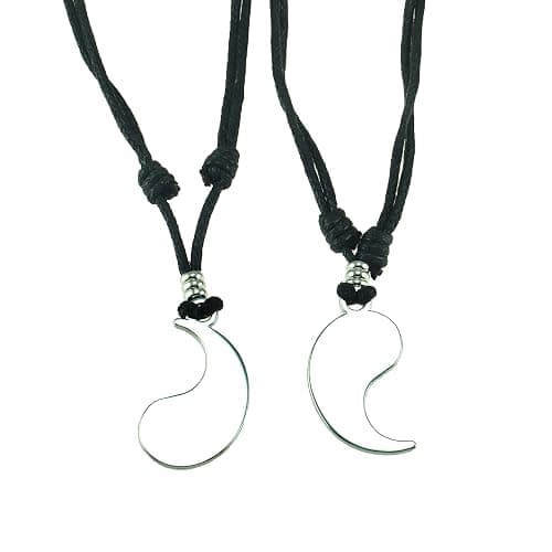 BlueRica Yin and Yang (Couple) Set on Adjustable Cord Necklaces thumbnail 4