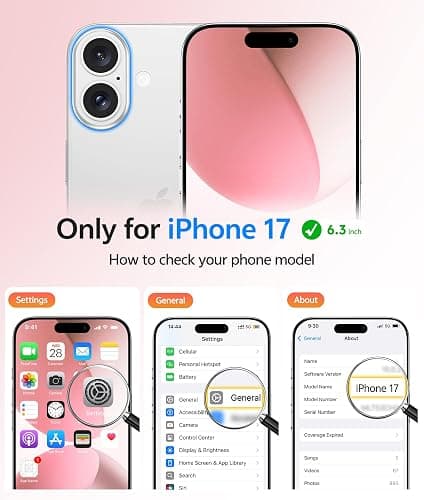 FNTCASE for iPhone 17 Case: [Compatible with Magsafe] Translucent Matte Cases with [Full Camera Protection] [Screen Protector] Military Grade Shockproof Protective Phone Cover - Light Pink thumbnail 2