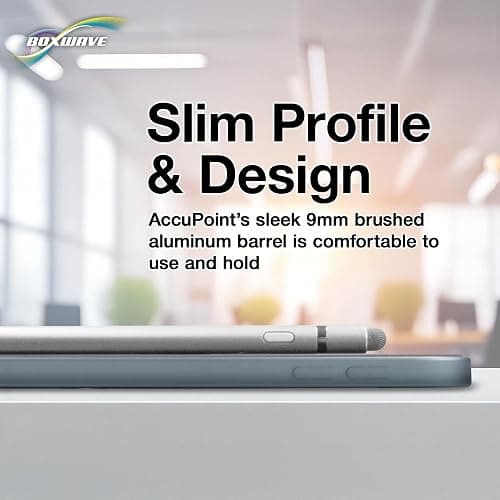 BoxWave Stylus Pen Compatible with Xiaomi Pad 6 - AccuPoint Active Stylus, Electronic Stylus with Ultra Fine Tip - Metallic Silver thumbnail 6