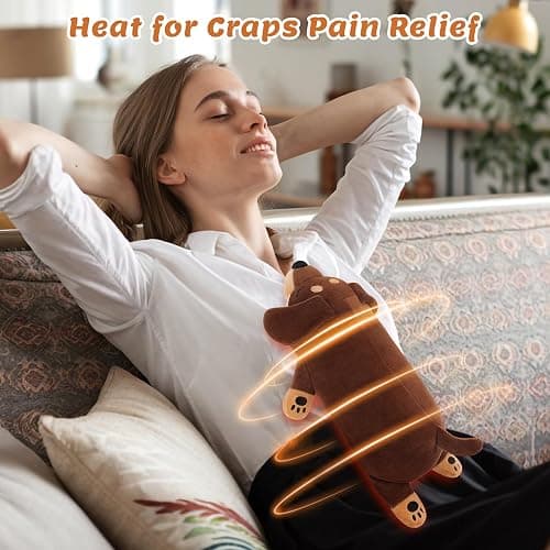 Weighted Dachshund Dog Microwavable Heating Pad-1.8lb Heating Pads for Cramps &Period Pain Relief for Women, Cuddly Heatable & Coolable Weighed Weiner Dog Stuffed Animals Heating Pads for Women Kids thumbnail 8