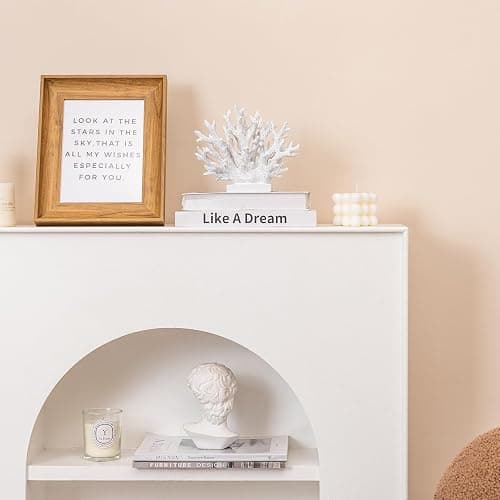 Elegondrar 5.8" H White Coral Decor, Resin Coral Statue, Nautical Decorations for Home, Bedroom, Bathroom, Living Room, Beach/Coastal/Ocean Themed Cabinet Shelf Tabletop Decor thumbnail 7