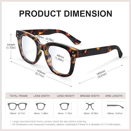 Wrimen Blue Light Blocking Glasses for Women, Bluelight Glasses Womens Relieve UV Glare Eye Fatigue for Work Reading thumbnail 3