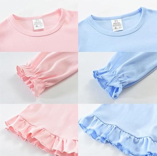 Tkria 2Pcs Girls Nightgowns Toddler Nightdress Soft Cotton Sleepwear 2-10 Years Long Sleeves Nightie Dress Pajamas Kids Girls thumbnail 6
