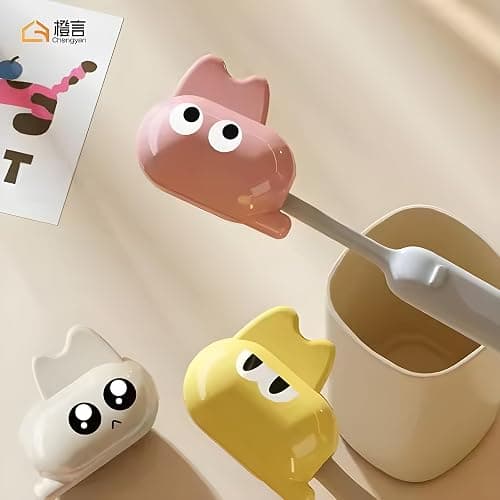 3-Pack Toothbrush Covers – Cute Travel Toothbrush Holder Set for Kids & Adults – Universal Tooth Brush Holder for Bathroom, Protective Tooth Brush Cover Cap Fits Most Manual & Electric Toothbrushes thumbnail 3