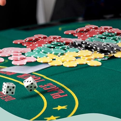 LaRandom 100 Pcs 11.5 Gram Poker Chips ABS Monte Carlo, 40 mm Bingo Chips Tokens Markers Blank Counting Bulk for Blackjack, and Card Night Poker Games thumbnail 3
