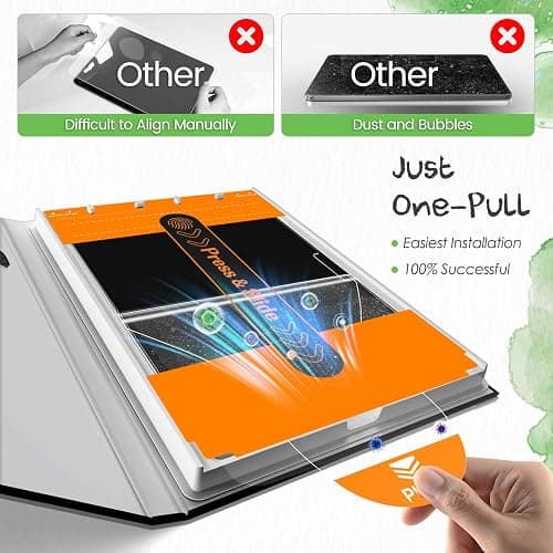 PandaShield 2-Pack Paper-feel Screen Protector Easy-Installation Box for iPad 11th/10th Gen. A16 (11/10.9 Inch, 2025/2022),Matte,Write like on Paper,Bubble Free,Scratch Resistant,Apple Pencil Support thumbnail 3