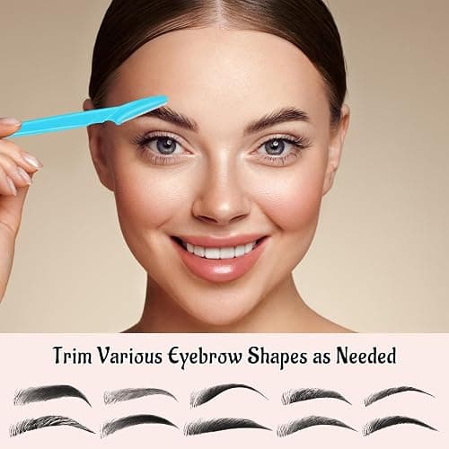 JHZMCRX Eyebrow Razors Bulk Face Razor Multipurpose Facial Razor Dermaplaning Tools for Women Men Eyebrow Trimmers Shaver with Protective Cover Hair Removal Tools Multicolor 30 Pcs thumbnail 4