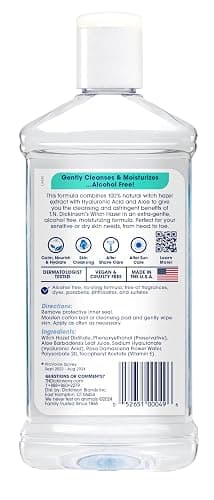 T.N. Dickinson's Witch Hazel Alcohol Free Moisturizing Astringent | 100% Natural Witch Hazel | Calms, Nourishes, Hydrates Skin | for Face & Body | 16 Fl Oz thumbnail 2
