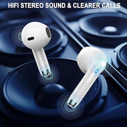 Wireless Bluetooth 5.4 Earbuds, Ear Buds LED Power Display Headphones 6D Stereo, Bluetooth Earbuds in-Ear Noise Cancelling Mic, 40H Playback Mini Case IP7 Waterproof Sports Earphones for Android iOS thumbnail 6