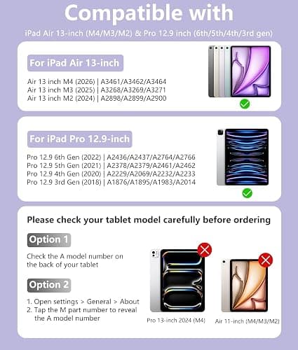 Harvopu for iPad Air 13 Inch (M4/M3/M2) & Pro 12.9 Case with Keyboard | Multi-Touch Trackpad, 7 Colors Backlit, Detachable Folio Keyboard Cover for iPad Air 13/ Pro 12.9 6th 5th 4th 3rd Gen, Purple thumbnail 2