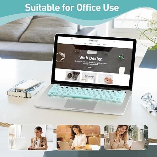 TS-MAYKA Keyboard Cover for Long Nails, Keyboard Film for Nail Art Silicone 3D Raised Keyboard Cover Skin for Typing Comfort Compatible with MacBook Pro/Air 13"/14"/15"/16" 2020-2024 (Blue) thumbnail 6