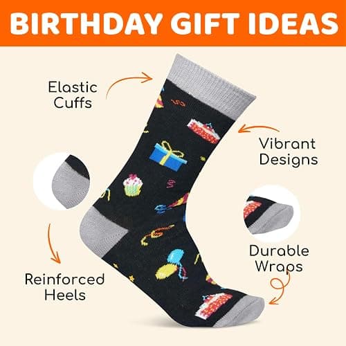 HAPPYPOP Birthday Gifts Ideas for Boys - Socks for Kids Girls Age 5-12 with Greeting Card thumbnail 4