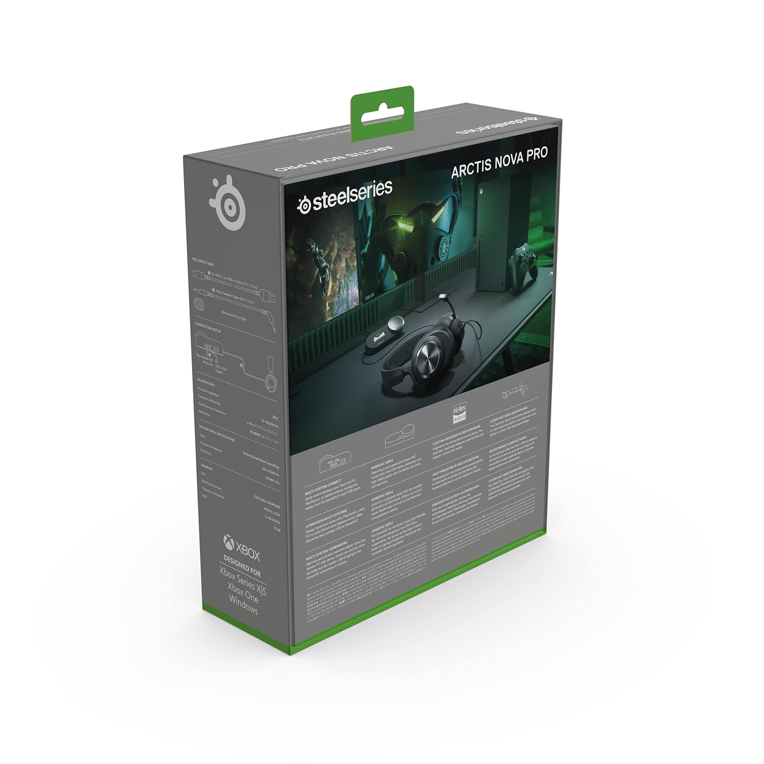 SteelSeries Arctis Nova Pro X Wired Multi-System Gaming Headset - Xbox, PC, PlayStation & Switch - 360° Spatial Audio - Hi-Res GameDAC Gen 2 - AI-Powered Noise-Cancelling ClearCast Gen 2 Microphone thumbnail 11