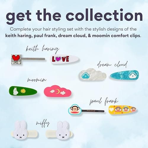 dearcloud Miffy Crease-Free Plush Hair Clips Set of 2 – Gentle, Teeth-Free & Secure Hold (Curiously Cute) thumbnail 7