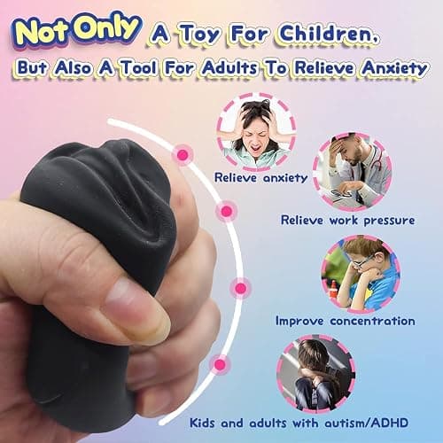 Squishy Fidget Sensory Stress Human face Toys for Adults Teens Kids,Decompression Anxiety Relief Toy,Funny Gift for Birthday,Christmas,Stocking Stuffer Gift thumbnail 5